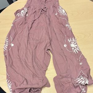 Boho Pink Wide-Leg Pants, Daily Practice